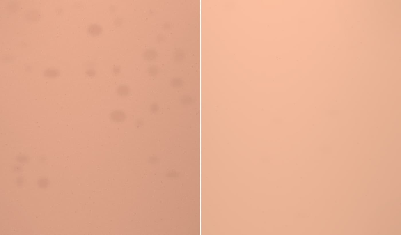Theoretical before and after texture study for Baby's Bottom