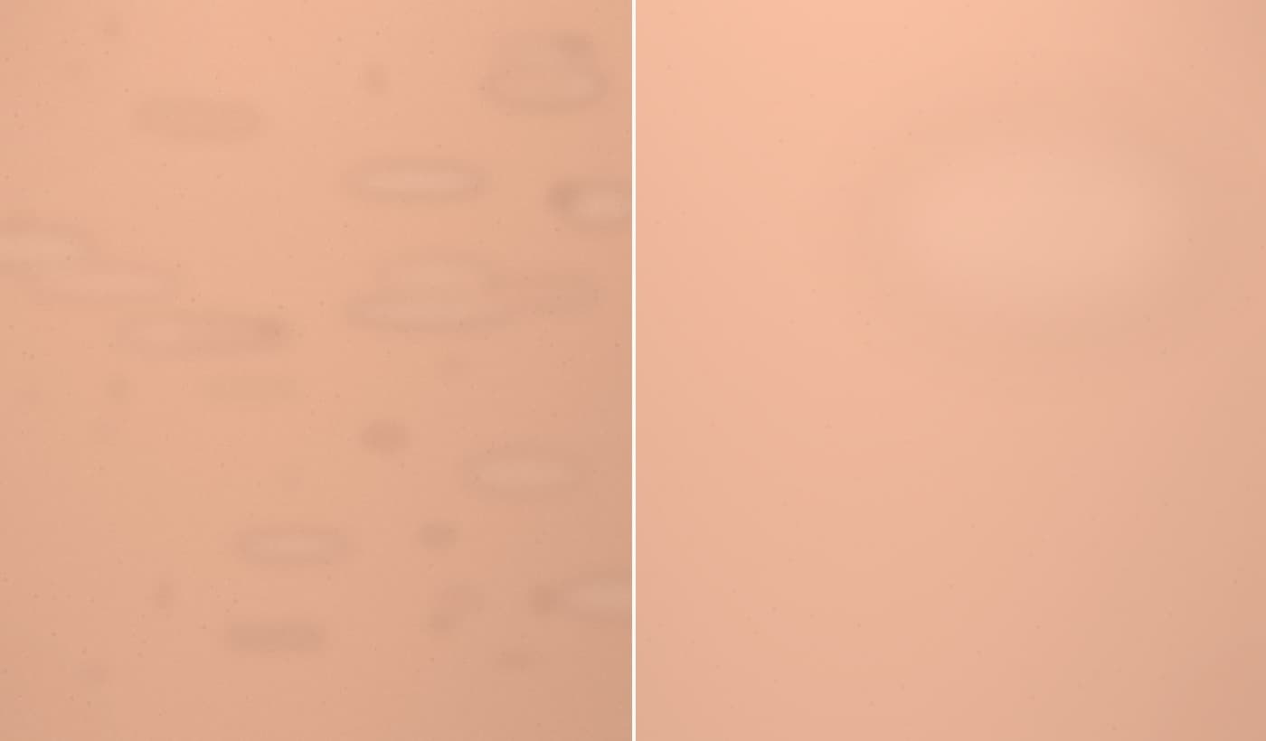 Theoretical before and after texture study for Clean Slate